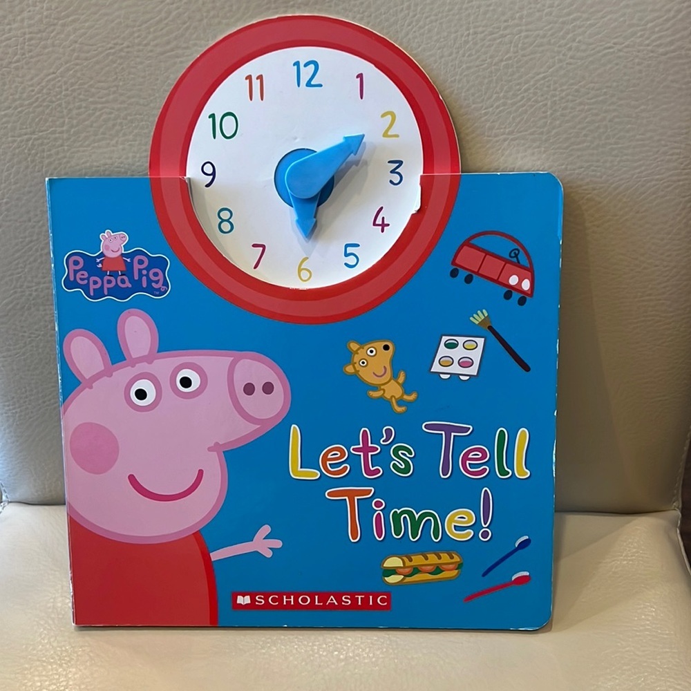 3 for $12🐥 Peppa Pig Let's Tell Time | Baby& Toddler Board Book